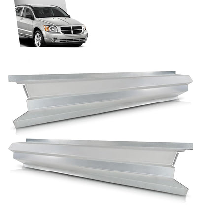 G-PLUS Outer Rocker Panels Left and Right Steel Silver Compatible with Dodge Caliber 4 Door 2007-2012
