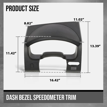 G-PLUS Dash Bezel Speedometer Surround Trim Panel w/o Pedal Switch Hole Compatible with Ford F150 2004-2008/Fit Lincoln Mark LT 2006-2008/Not Fit any 2004 Ford F150 Heritage (Old Style)