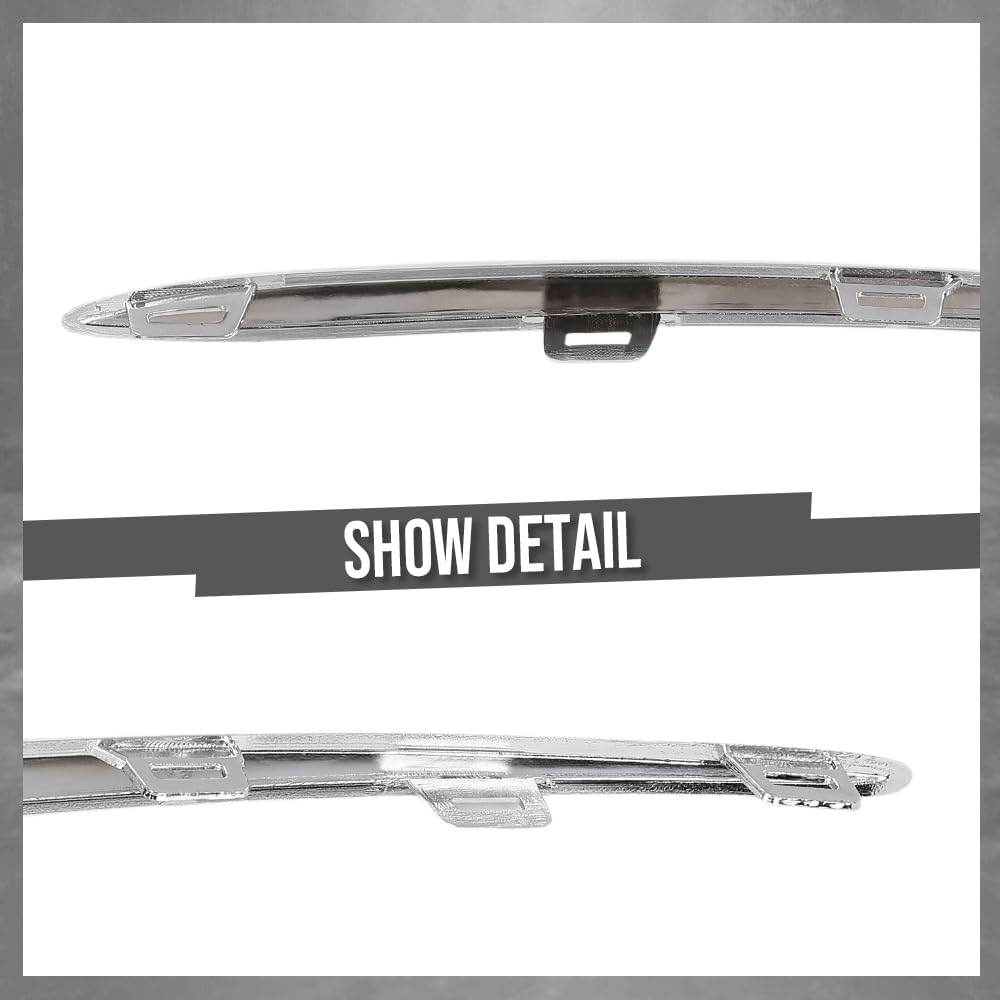 G-PLUS Front Bumper Outer Molding Trim Compatible with BenzGLE450 4Matic 3.0L L6 - Electric/Gas 2020-2025 1678858403, 1678858303 Silver