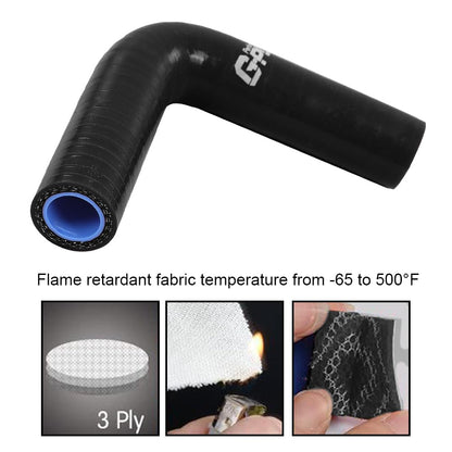 G-PLUS Radiator Silicone Hoses Compatible with Ford Mustang 1964 1965 1966 1967 1968 Black