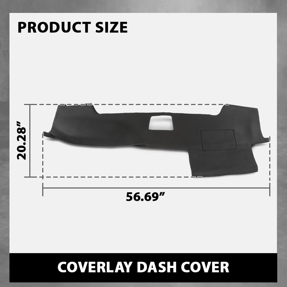 G-PLUS TPE Dash Cover Bezel Compatible with Toyota 4Runner 2003 2004 2005 2006 2007 2008 2009 11308SBLK Dashboard