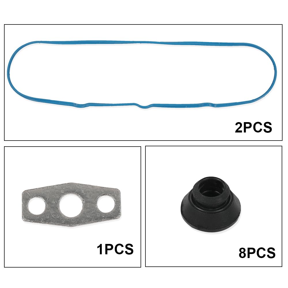 G-PLUS Valve Cover Gasket Set Compatible with 2002-2014 Cadillac Escalade/1999-2013 Chevy Silverado 4.8L 5.3L 6.0L 6.2L/2000-2014 Chevy Suburban Tahoe