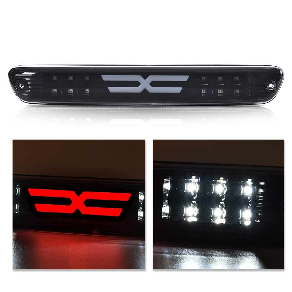 G-PLUS LED Third Brake Light Compatible with Chevy Colorado/GMC Canyon 2004-2012, Fit Isuzu I-Series 2006-2008 3rd High Mount Cargo Lamps, Smoky Lens Black Housing