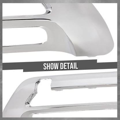 G-PLUS Front Bumper Face Bar Trim Molding Step Pad Compatible with Benz GLS450 2017-2019 1668850501, 1668852138 Silver