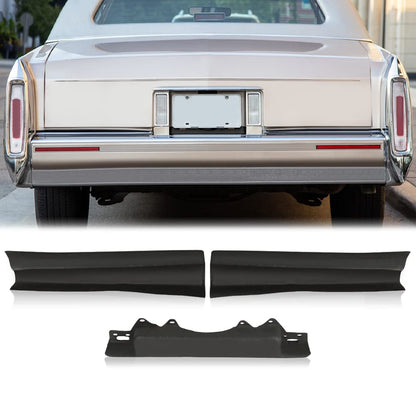 G-PLUS Rear Trunk/License Filler Set Compatible with Cadillac Deville 1980-1992/Fit for Cadillac Fleetwood 1980-1992/Fit Cadillac Brougham 1980-1992 Black 3pcs