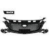 G-PLUS Front Bumper Upper Grille Compatible with Mazda 3 Axela 2017-2018 Honeycomb Mesh Grill ABS Painted Glossy Black