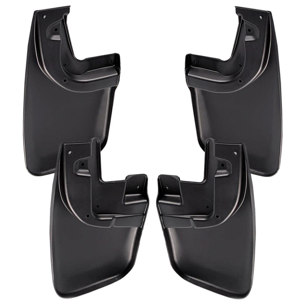 G-PLUS Heavy Duty Molded Mud Flaps Compatible with Toyota Tacoma with Fender Flares 2005-2015 Mud Guards Splash Front & Rear Mudguards Black Set of 4