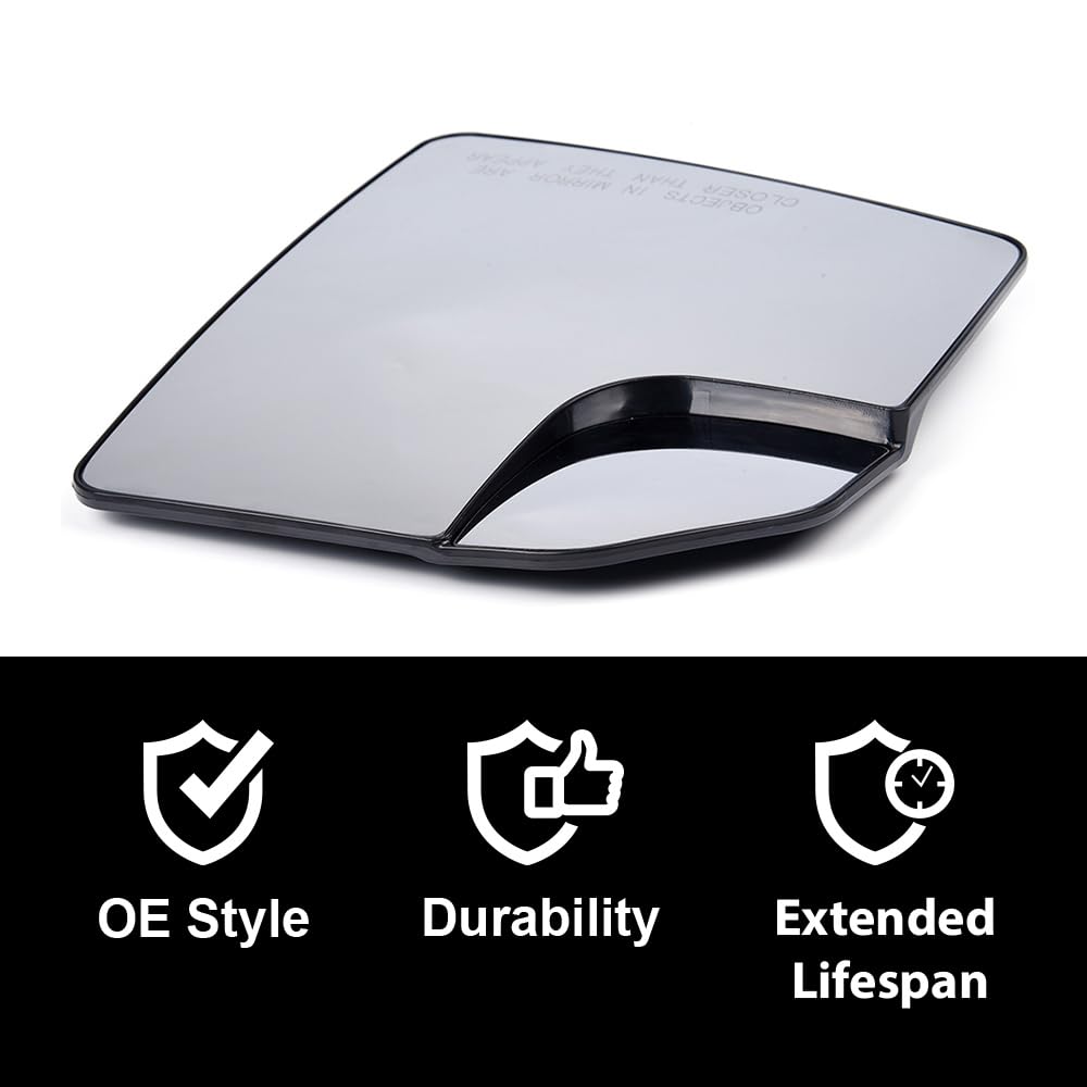 G-PLUS Exterior Mirror Left Driver Side View Mirror Glass Compatible With Ford F150 2015-2020 Pickup Truck