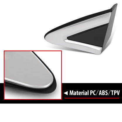 G-PLUS Front Left Side Fender Molding Trim Part Mirror Corner Triangle Trim View Mirror Flag Applique Panel Cover Compatible with Cadillac XTS 2013-2019 22955947 Chrome and Black