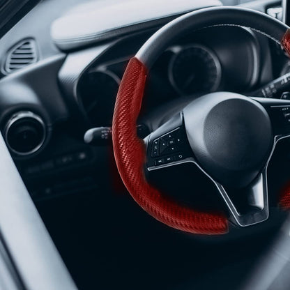 G-PLUS Universal 15" Steering Wheel Cover Compatible with Most Car, trucks, SUV, sedans Car Anti-skid Steering Wheel Cover Steering Wheel Grip Protector 2 PCS (Red)