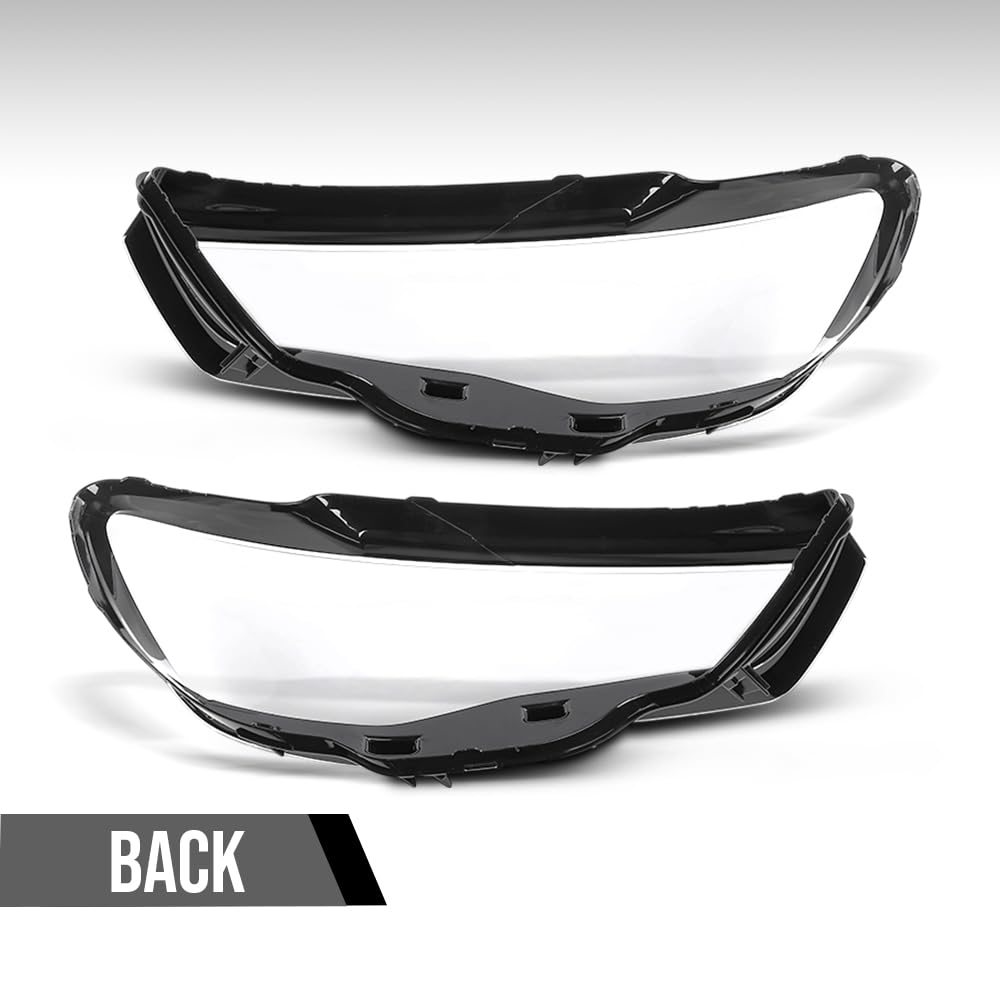 G-PLUS Headlight Lens Cover Compatible with Audi A3 2013-2016 8V0941003, 8V0941004 Left & Right Pair Front Headlamp Lens Cover Clear