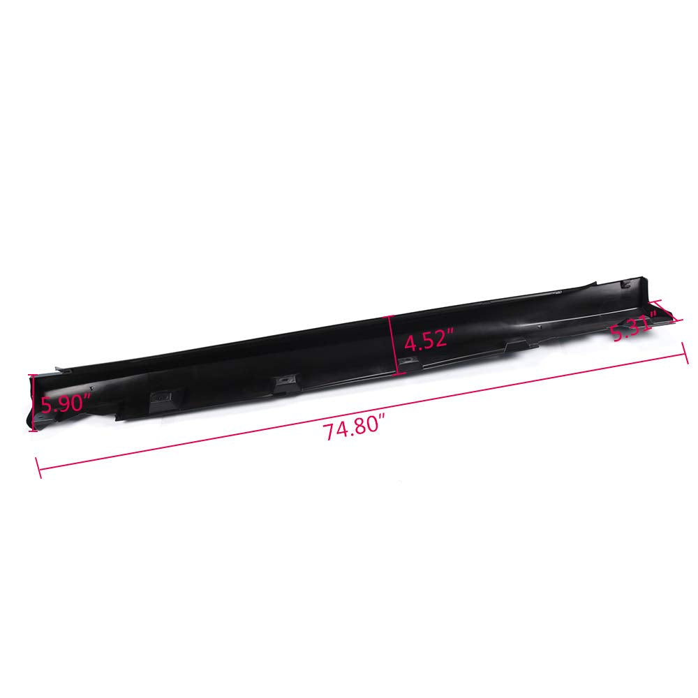 Exterior-Rocker Panel Molding Trim Right Passenger Side Compatible with Ford Focus Sedan 2012-2017 Primed CP9Z-5810176-B