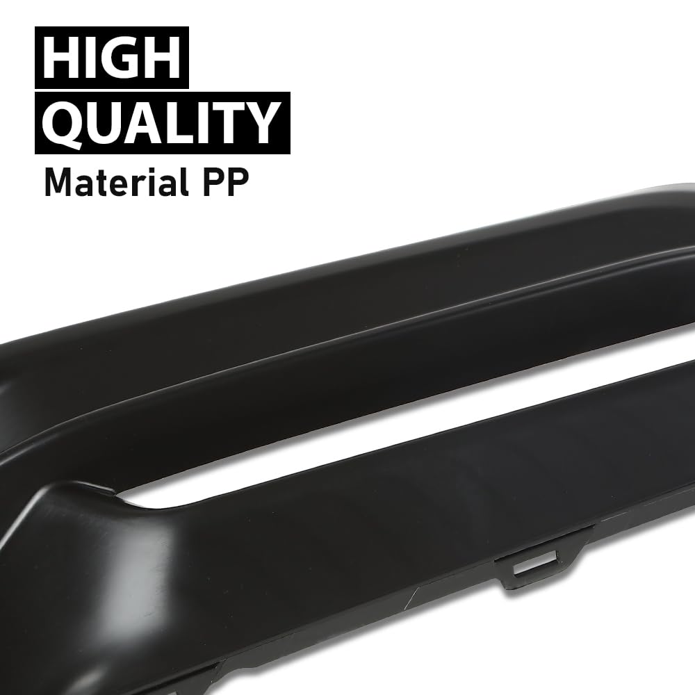 G-PLUS Front Bumper Fog Lamp Bezel Light Cover Passenger Side Compatible with Honda Accord Sedan 2018-2020 Black