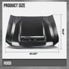 G-PLUS Front Hood Panel 1 Pc Iron Compatible with Chevy Silverado 2500HD 3500HD 2020 2021 2022 2023 2024 2025 GM1230488, 84830121 Black