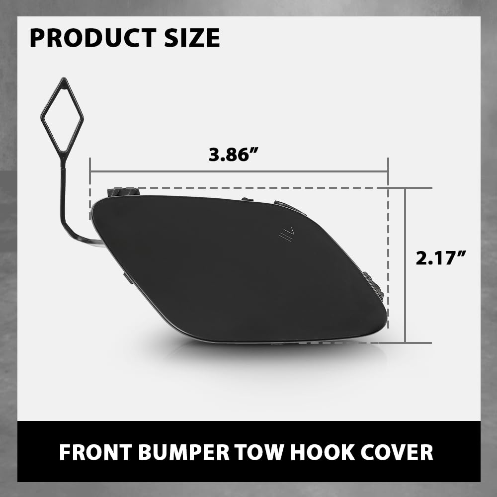 G-PLUS Front Bumper Towing Cover Tow Hook Cover Compatible with Benz W205 C-Class C200/220/250/300/350/400 2015-2018 A2058850324