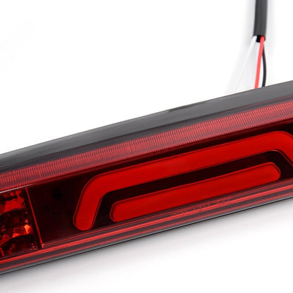 G-PLUS LED Third Brake Light Compatible with Ford F250 F350 F450 F550 Super Duty 1999-2016, Rear High Mount Cargo Lamp, Red Lens Chrome Housing