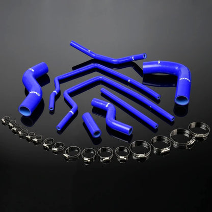 G-PLUS Silicone Radiator Coolant Tube Kit Clamps Compatible With 1996-2000 Subaru Impreza GC8 GF8 STI EJ20 WRX,Blue