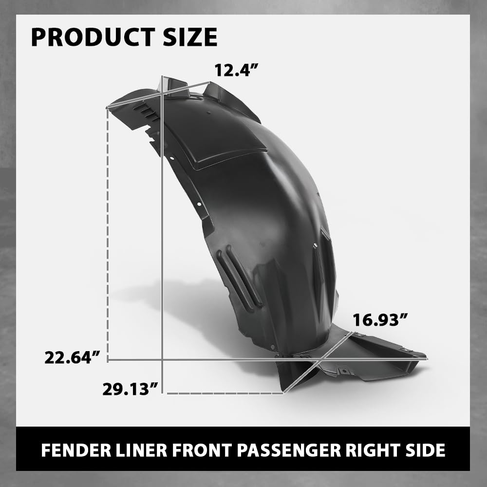 G-PLUS Front Right Fender Liner Inner Assembly, Compatible with Benz GLE350d GLE450 4Matic 2016/ GLE43 GLE63 2016-2019, Passenger Side, 2926900130, MB1249194