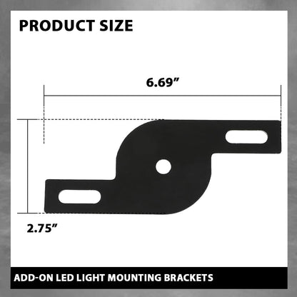G-PLUS LED Light Mounting Brackets Compatible with A-Pillar Truck SUV Hood Hinge or A-Pillar Mount LED Pod Light ATV & UTV Light Pod Black 2PCS