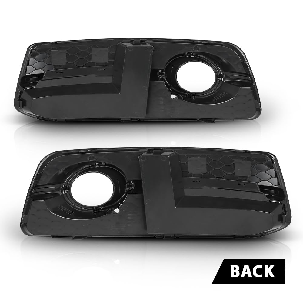G-PLUS Pair Front Fog light Cover Grills, Compatible with Audi Q5 8R 2009-2012 W/S-Line Pkg, Left Driver & Right Passenger Side 2PCS, 8R0807681E, 8R0807682E