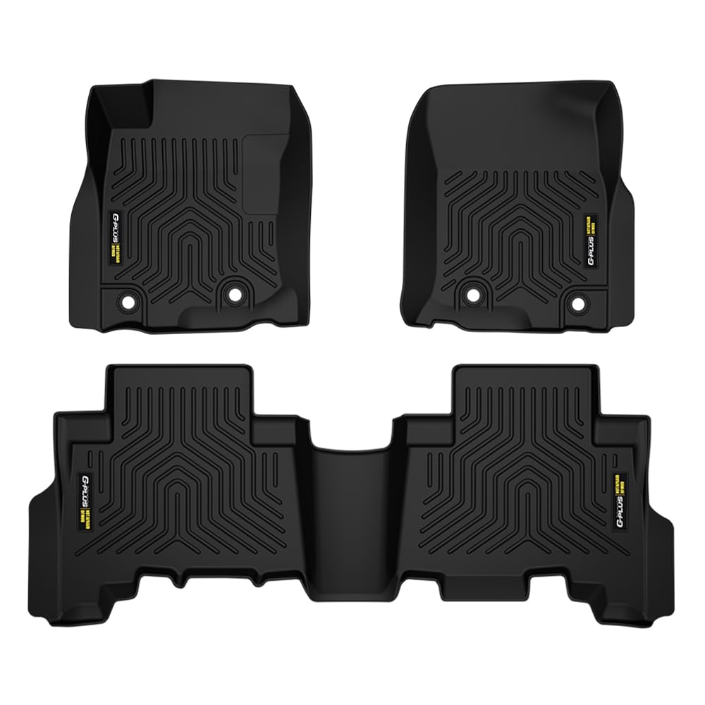 G-PLUS TPE Cargo Liners Compatible with Toyota 4Runner 2013-2023/Fit Lexus GX460 2014-2023, 1st & 2nd Row 3pcs Mats All Weather Floor Liners Interior Accessories