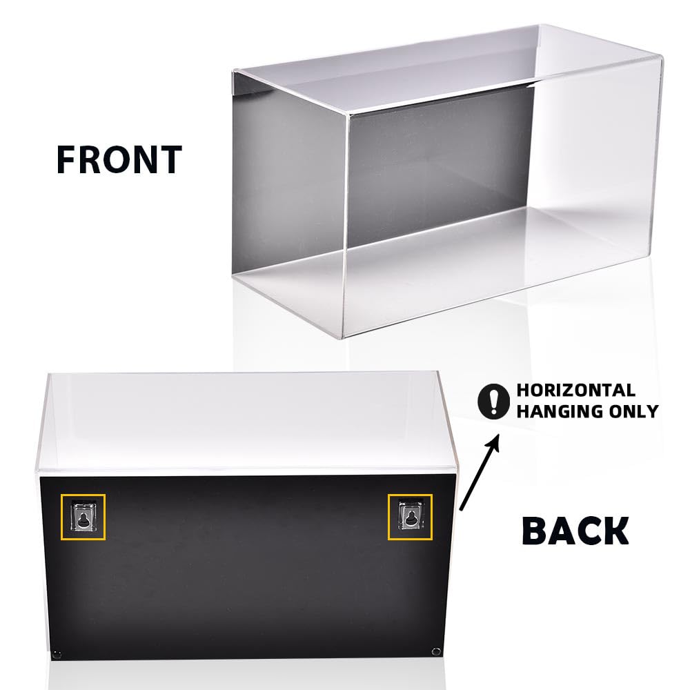 G-PLUS Boxing Glove Display Case Baseball Mitt UV-Protected Display Case Wall Mount Horizontal Show Case Acrylic(Not Suitable for Vertical Hanging)