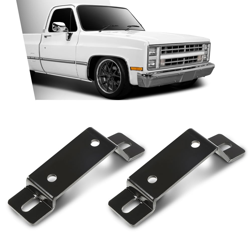 G-PLUS Front Sway Bar Brackets Lowered Compatible with Chevy C10 GMC Truck 1973-1987