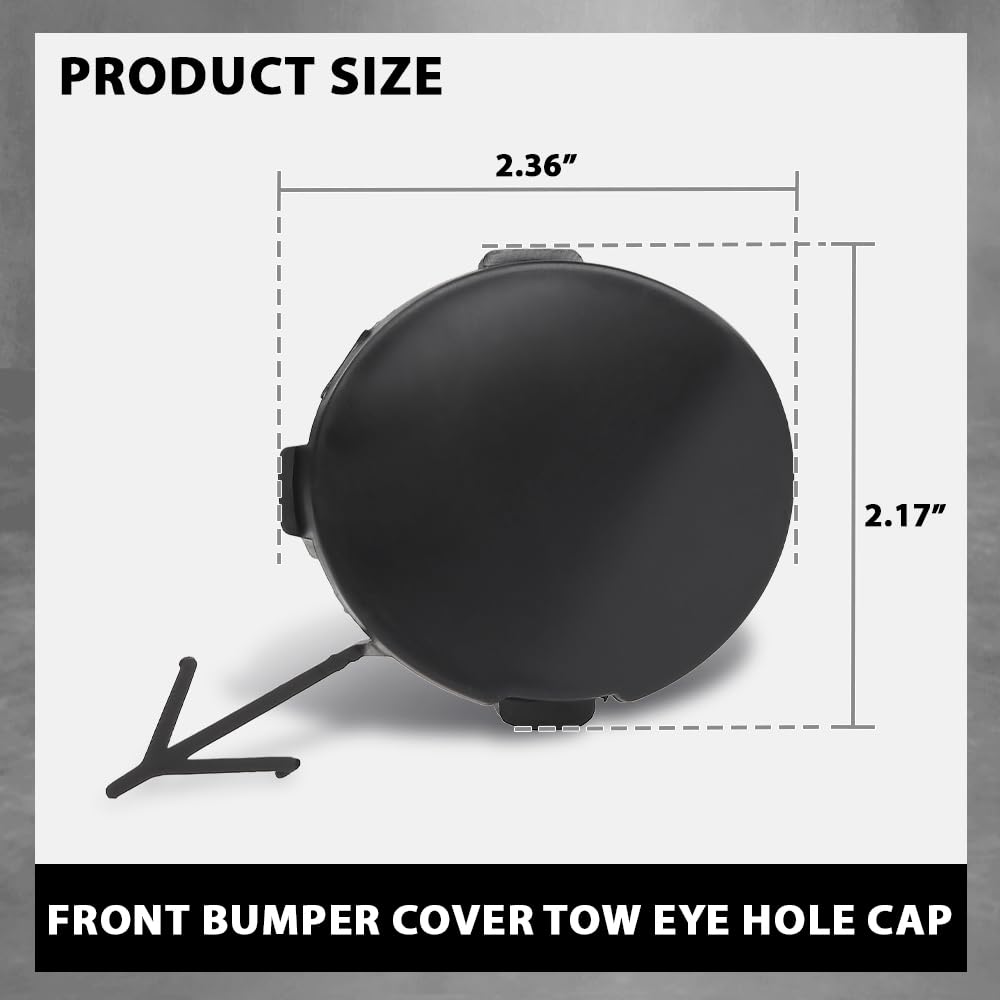 G-PLUS Front Bumper Cover Tow Eye Hole Cap, Compatible with Subaru WRX 2018-2021/ WRX STI 2018-2020, 57731VA320