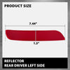 G-PLUS Left Rear Bumper Reflector Compatible with BMW F15 X5 2013-2018 63 14 7 847 591, 63147847591 Driver Side, Red