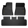 G-PLUS 3PCS Cargo Liner Floor Mat Compatible with 2017-2023 Tesla Model 3 Sept Old Style, Not Fit 2023 Oct-2026 New Model, Non-Slip All Weather 1st & 2nd Row, TPE Car Floor Liners Interior Accessories
