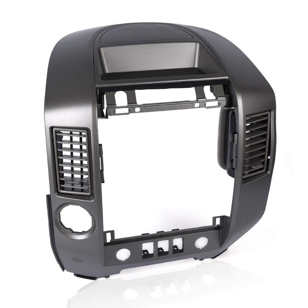 G-PLUS Center Dash Radio Bezel w/o Speaker Bezel Compatible with Nissan Titan 2004 2005 2006, Fit Nissan Armada 2005 2006 682577S000 AC Instrument Panel Lid, Grey