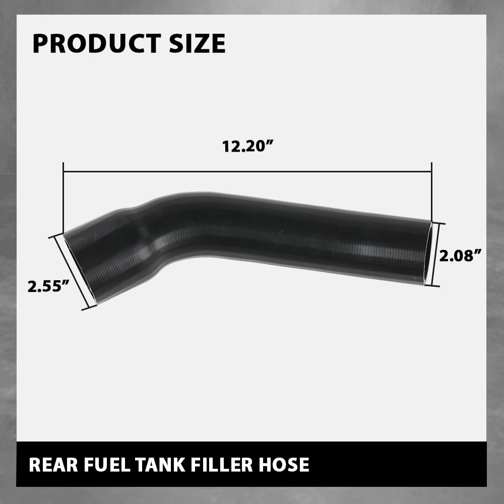 G-PLUS Rear Fuel Tank Fill Hose Compatible with Ford Bronco 1980-1996#F4110 Black Rubber Hose