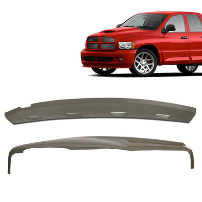 G-PLUS Molded Dash Cover Cap Overlay Compatible with Dodge Ram 1500 2002-2005/Ram 2500 3500 2003-2005 Instrument Dash Panel Grey 2 PCS