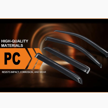 G-PLUS Out-Channel Mount Ventvisor Window Deflectors Compatible with Ford F150 SuperCrew Crew Cab 2009-2014 Fit Ford F150 SVT Raptor SuperCrew Cab 2010-2014 4 PCS Smoky