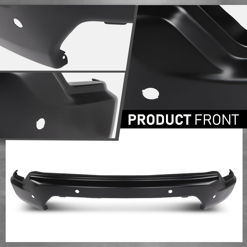 G-PLUS Front Bumper Face Bar Compatible with GMC Sierra 1500 2019-2021,Fit for Models with Park Assist Only, NOT Fit for Base Models Black