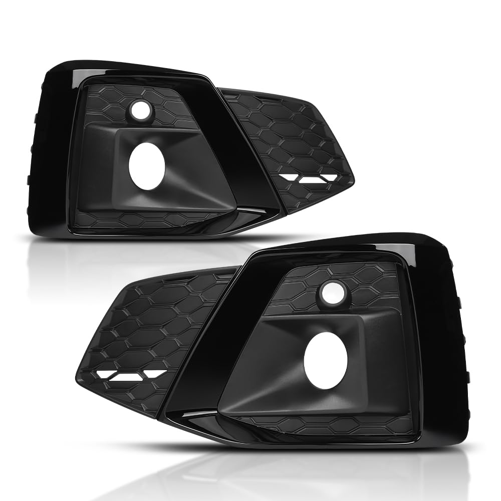 G-PLUS Front Bumper Fog Light Cover Compatible with Audi S5 Sportback / S5 / A5 Sportback / A5 2020 2021 2022 2023 8W6807681T3Q7, 8W6807682T3Q7 Black