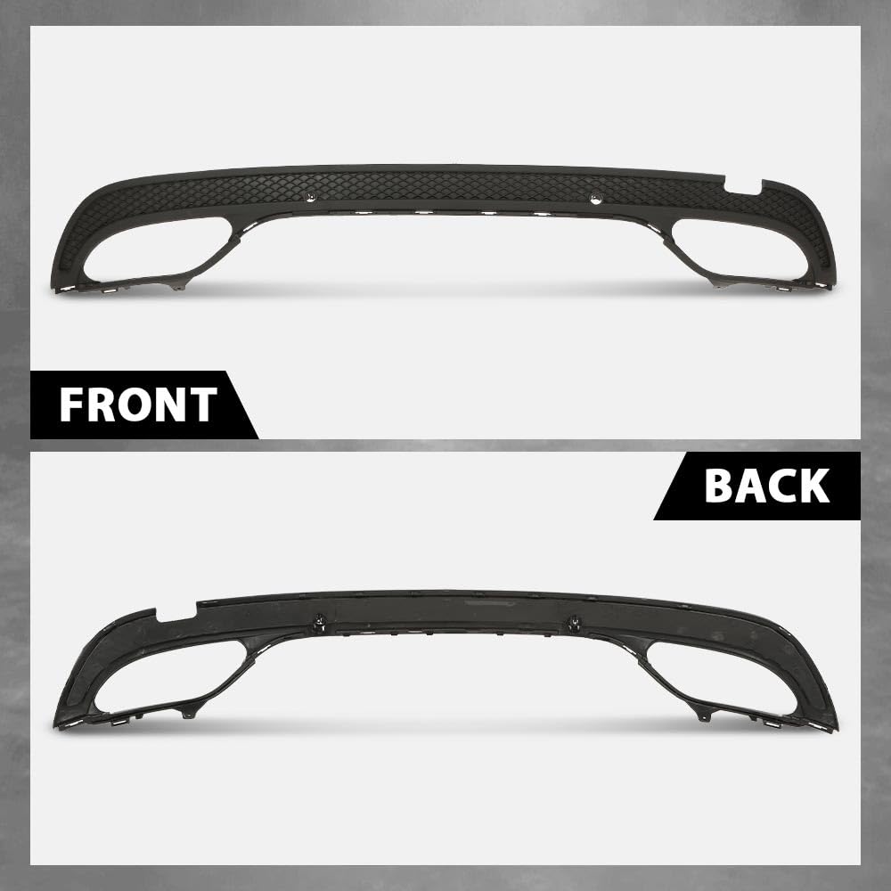 G-PLUS Rear Bumper Valance Compatible with Benz C-Class 2015-2016 2058856238 MB1195107 Black