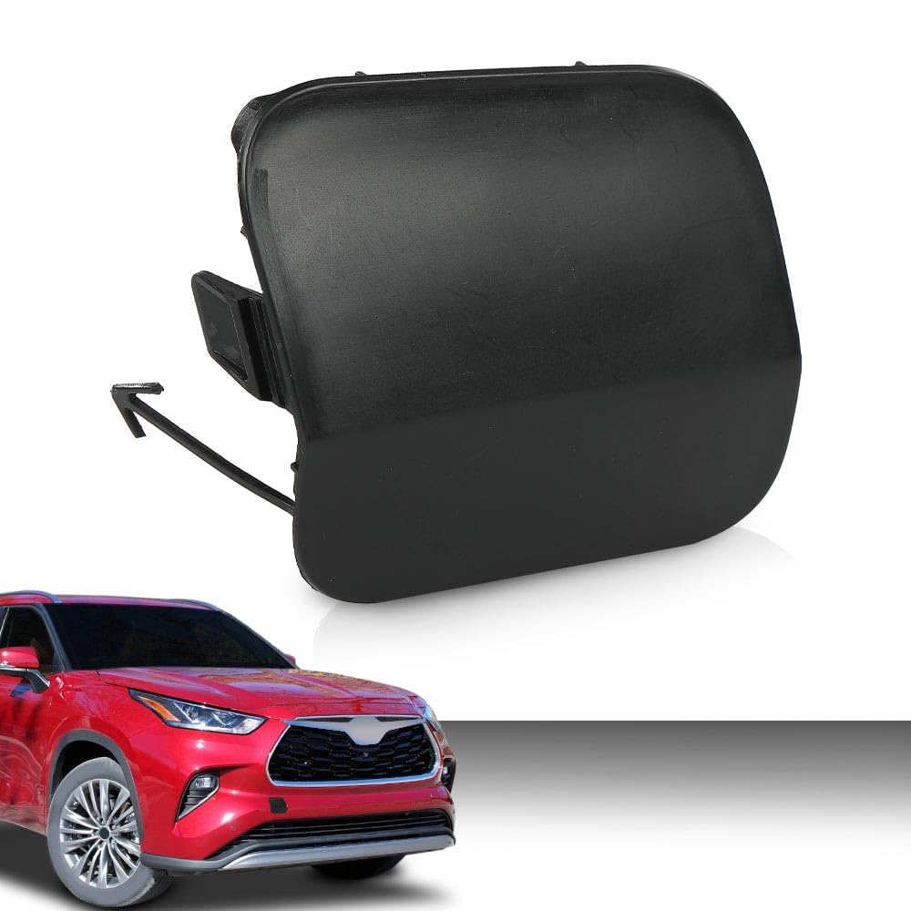 G-PLUS Tow Hook Cover Passenger Side Front Compatible with Toyota Highlander/Highlander Hybrid 2020-2022 521270E930, 191275718155, TO1029141 Towing Hook Cover