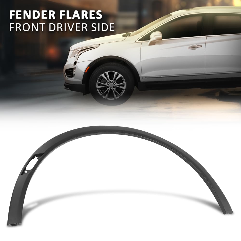 G-PLUS Fender Flares Front Left Compatible with Cadillac XT5 2017-2024 84096067, GM1290263 Black