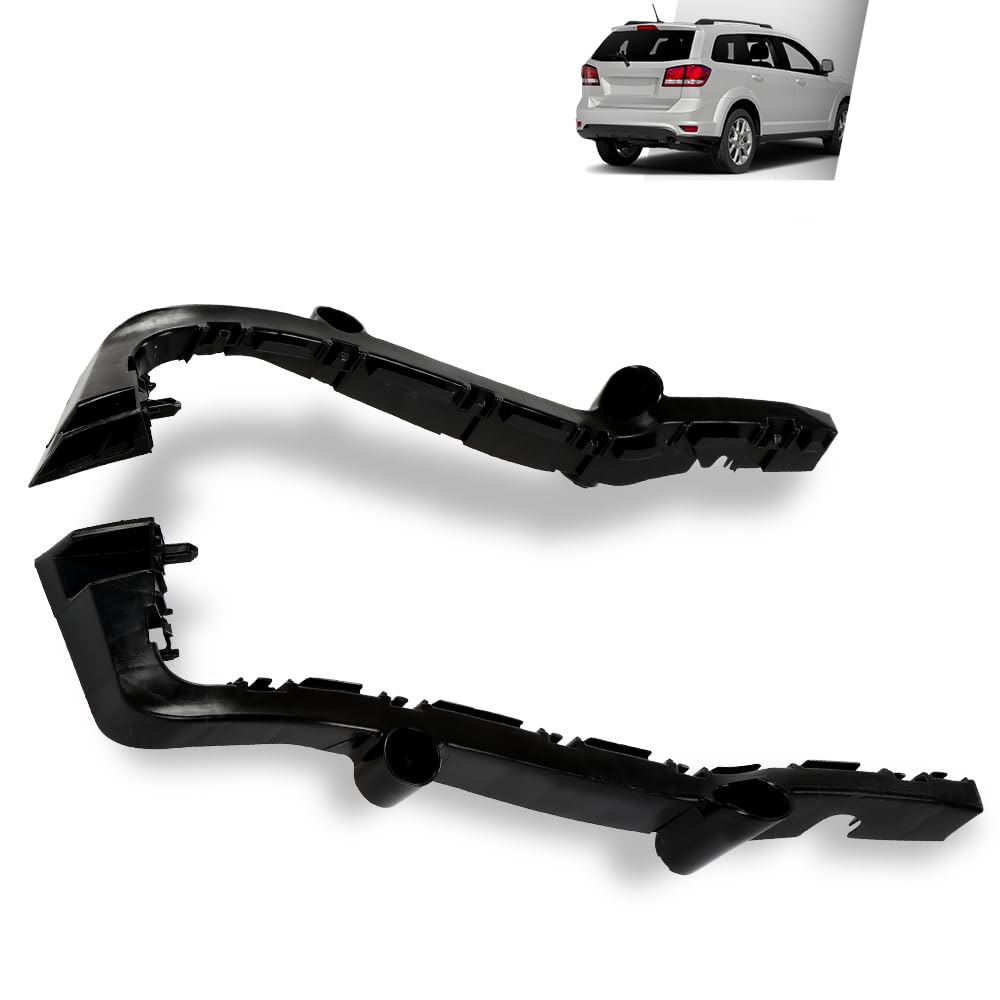 G-PLUS Rear Outer Bumper Brackets Support Compatible with Dodge Journey 2014-2020 Black 68190681AD,68190680AD