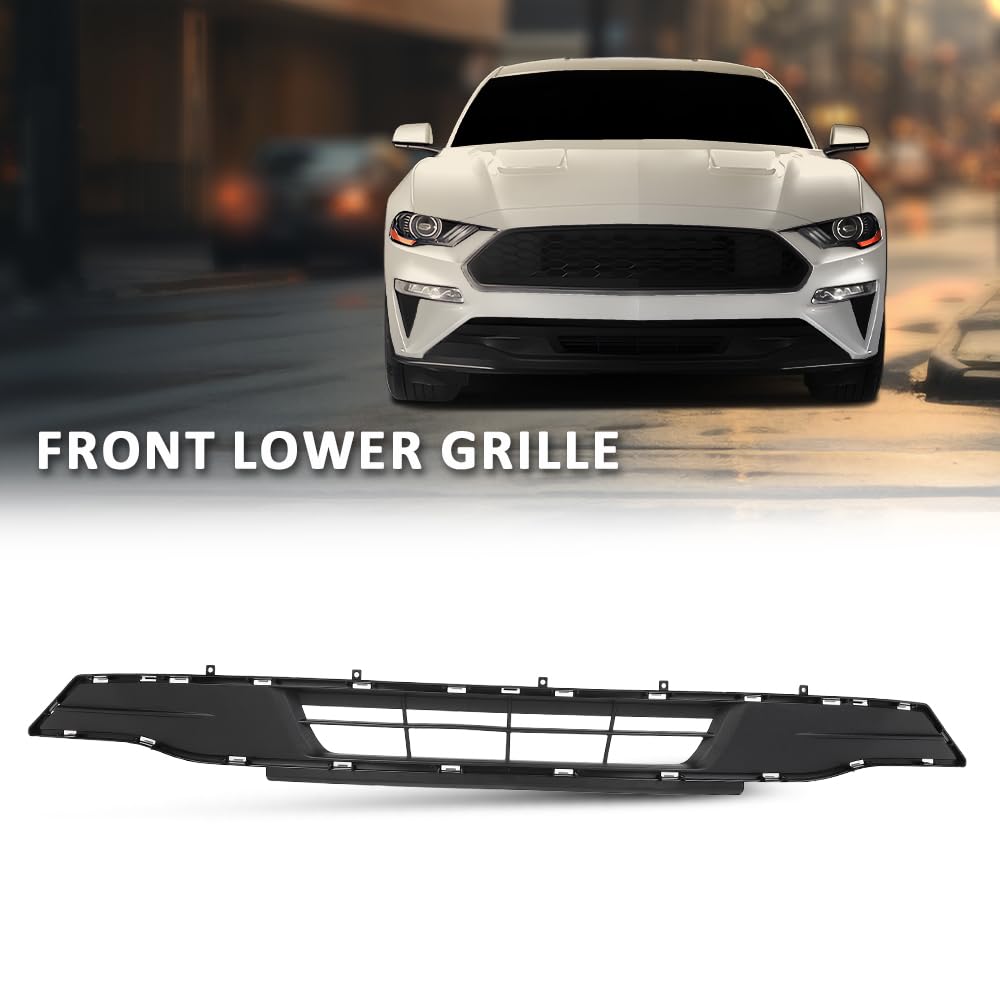 G-PLUS Front Lower Grille, Compatible with Ford Mustang EcoBoost/EcoBoost Premium 2018-2022, JR3Z17K945AA, FO1036191