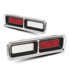 G-PLUS Tail Light Set, Bezels, Lens, Right & Left Compatible with Chevy Camaro 1968 Red