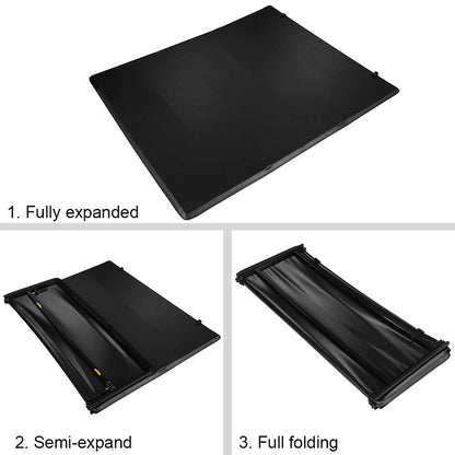 G-PLUS T3 Soft Lock Tri-Fold Tonneau Cover Assembly Replacement for 2004-2014 Chevy Colorado/GMC Canyon,Short Bed Black (Standard Short Bed 6')