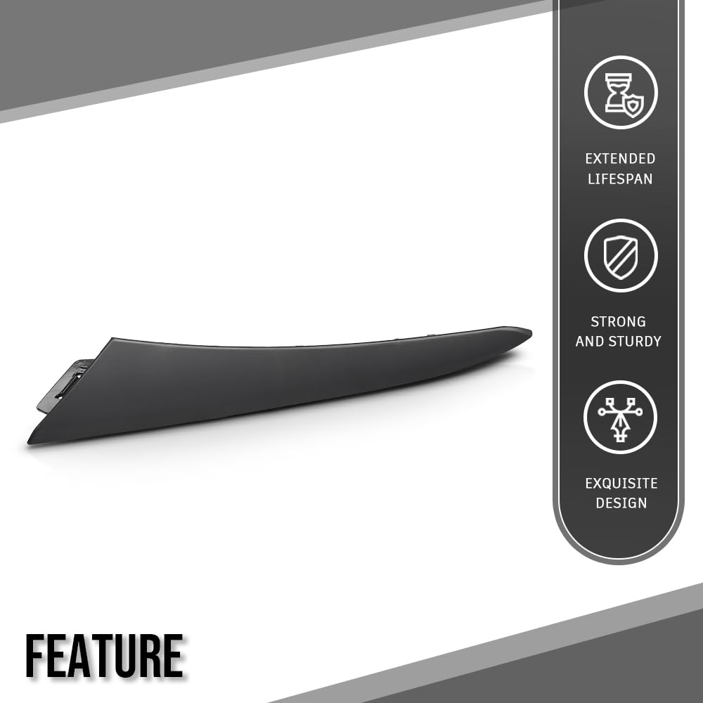 G-PLUS Headlight Molding Trim Left Driver Compatible with Honda Civic 2022 2023 2024 HO1212131, 71207T20A01 Black