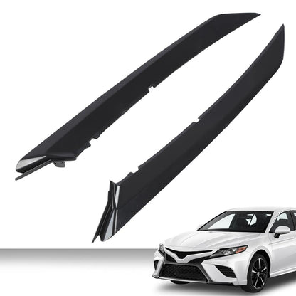 G-PLUS Front Bumper Grille Trim Molding Pair Compatible with Toyota Camry SE XSE 2018-2022 5271306100, 5271206100, TO1047105, TO1046105 Matte Black