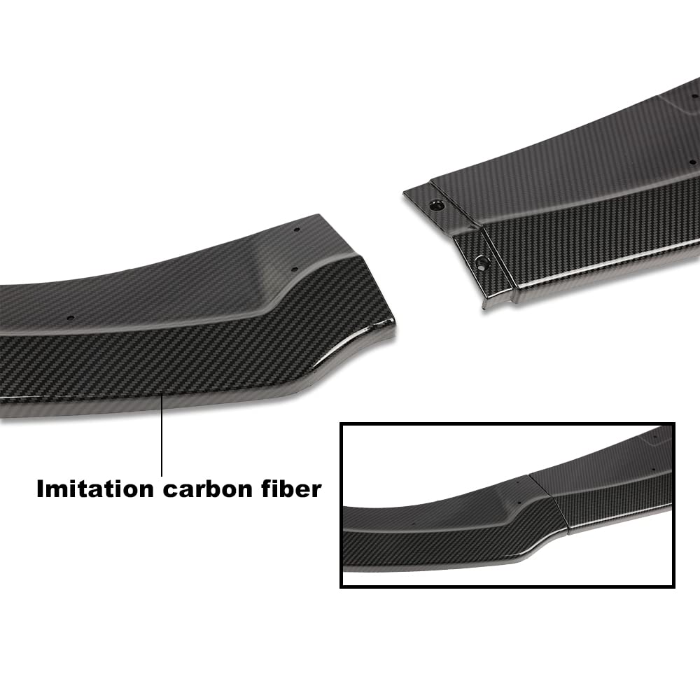G-PLUS Front Bumper Lip Spoiler Splitter Compatible with 2006-2007 Subaru Impreza WRX STI All Models CS2 Style PP Black Unpainted Front Bumper Lip Dam Chin Splitter Protector