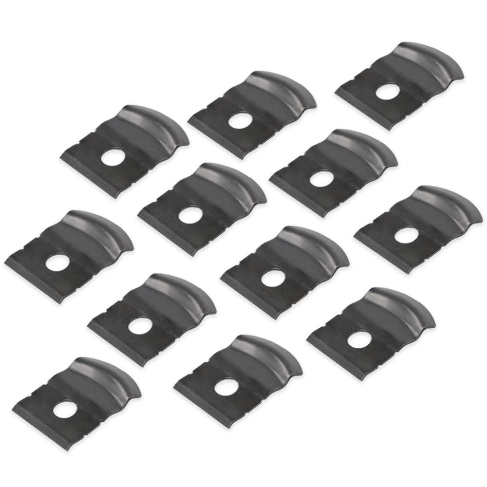G-PLUS 1" Tall Rocker Molding Clips and Screw Set - 12 Pieces Compatible with GM Models Chevy 1962 1963 1964 1965 1966 1967 with Wide Style Rocker Panel Moldings