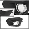 G-PLUS Front Fog Light Bezel Set W/Glossy Black Trim Compatible with Subaru Impreza 2012-2014 57731FJ020