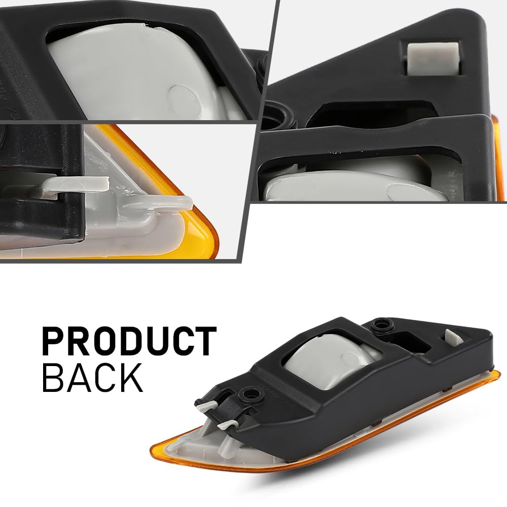 G-PLUS Side Marker Corner Light Lamp Left, Compatible with Benz C250 C300 C350 2012-2015, Driver Side, Amber Lens, 2049067301, MB2550105