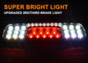G-PLUS LED 3rd Brake Lights, Compatible with Chevy Silverado/GMC Sierra 1500 2500HD SILVERADO 3500/3500HD 2014-2018 Third Brake Light Cargo Lamps Black Housing Red & White Lens